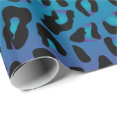 Leopard Animal Print Stilvoll Lila Ombre Geschenkpapier (Rolleneckpunkt)