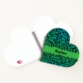 Leopard Animal Print Stilvolle, türkisfarbene Beze Notizblock (Innenseite)