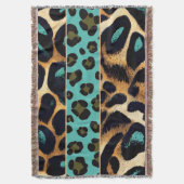 LEOPARD Animal Print - Throw Blanket Decke (Vorderseite Vertikal)