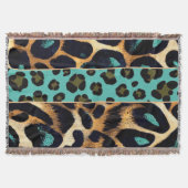 LEOPARD Animal Print - Throw Blanket Decke (Vorderseite)