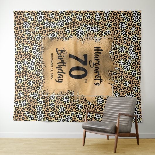 Leopard Animal Print Wandteppich (Beispiel (Horizontal))