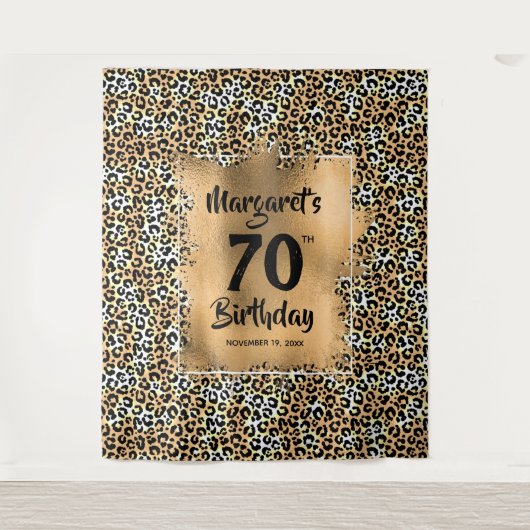 Leopard Animal Print Wandteppich (Vorderseite)