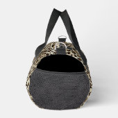 Leopard Animal Print With Black Faux Foil And Name Duffle Bag (Rechts)