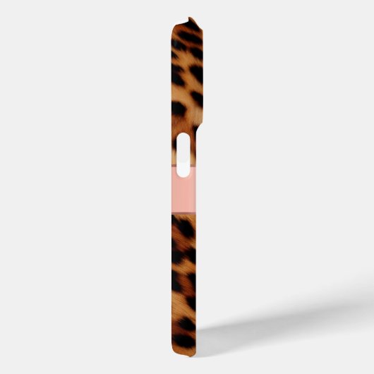 Leopard Animal Rose Rosa Ribbon Name Case-Mate iPhone Hülle (Rückseite / Rechts)