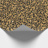 Leopard Animal Sepia Gold Black Honey African Lux Geschenkpapier (Ecke)