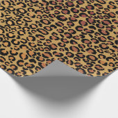 Leopard Animal Skin Gold Black Bronze African Fell Geschenkpapier (Ecke)