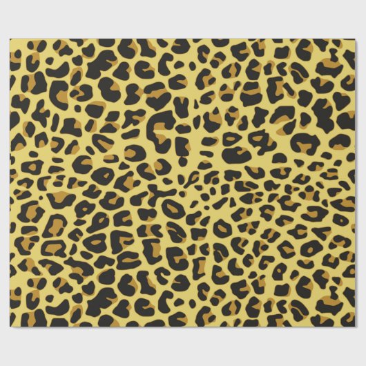 Leopard Animal Skin Muster Print Geschenkpapier (Flach)