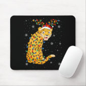 Leopard Animal Weihnachtsmannmütze Ugly Christmas Mousepad (Mit Mouse)