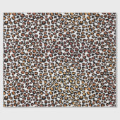 Leopard Animal White Gold Black Honey African Glam Geschenkpapier (Flach)