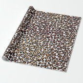 Leopard Animal White Gold Black Honey African Glam Geschenkpapier (Ungerollt)