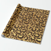 Leopard Animal White Gold Black Honey African Lux Geschenkpapier (Ungerollt)
