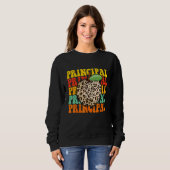 Leopard Apfel Schulleiter Lehrer Anerkennung Rücke Sweatshirt (Vorne ganz)