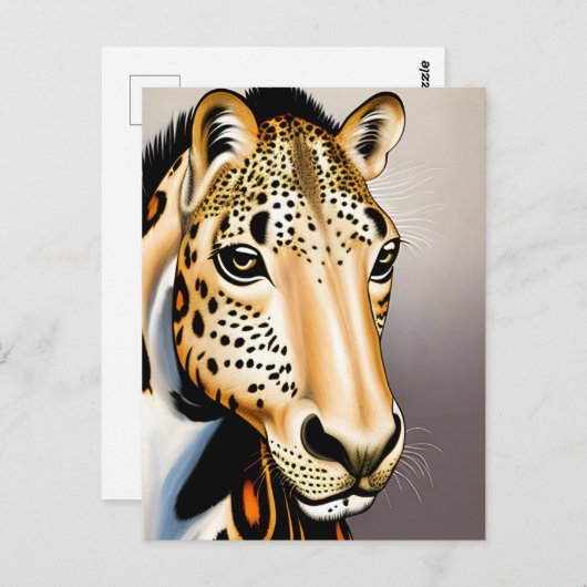 Leopard Appaloosa Funny AI Generated Art Postkarte (Vorne/Hinten)