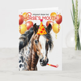 Leopard Appaloosa Horse Funny Birthday Karte