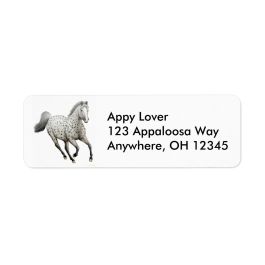 Leopard Appaloosa Horse Label (Vorne)