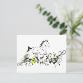 Leopard Appaloosa mit Blumendruck Postkarte (Stehend Vorderseite)