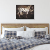 Leopard Appaloosa Stretched Canvas Print Leinwanddruck (Insitu (Schlafzimmer))
