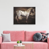 Leopard Appaloosa Stretched Canvas Print Leinwanddruck (Insitu (Wohnzimmer))