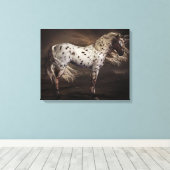 Leopard Appaloosa Stretched Canvas Print Leinwanddruck (Insitu (Holzboden))