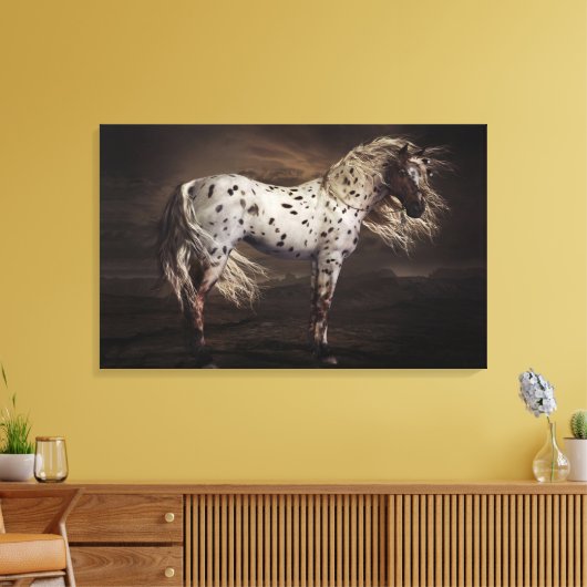 Leopard Appaloosa Stretched Canvas Print Leinwanddruck (Insitu (Wohnzimmer))