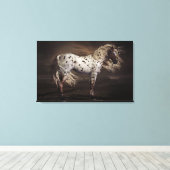 Leopard Appaloosa Stretched Canvas Print Leinwanddruck (Insitu (Holzboden))