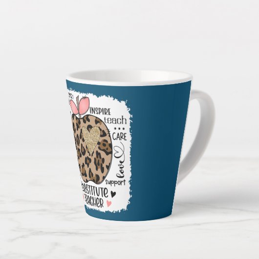 Leopard Apple Teacher Substitut Milchtasse (Rechte Ecke)