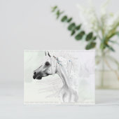 Leopard Appy and White Feathers Postcard Postkarte (Stehend Vorderseite)