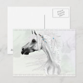 Leopard Appy and White Feathers Postcard Postkarte (Vorne/Hinten)