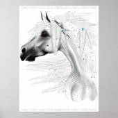 Leopard Appy and White Feathers Poster (Vorne)