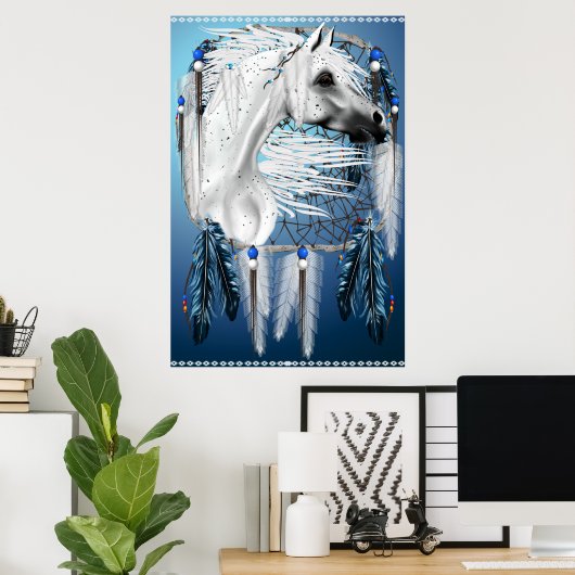 Leopard Appy Dream Catcher Print Poster (Heimbüro)
