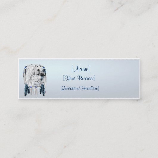 Leopard Appy und Dreamcatcher Geschäftsprofilauto Mini Visitenkarte (Vorderseite)