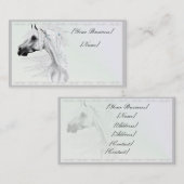 Leopard Appy und weiße Feder-Visitenkarte Visitenkarte (Vorne/Hinten)