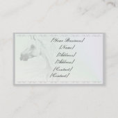 Leopard Appy und weiße Feder-Visitenkarte Visitenkarte (Rückseite)