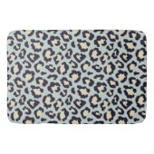 Leopard aquamarin, schwarz, gelb badematte (Vorderseite)