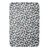 Leopard aquamarin, schwarz, gelb badematte (Vorderseite Vertikal)