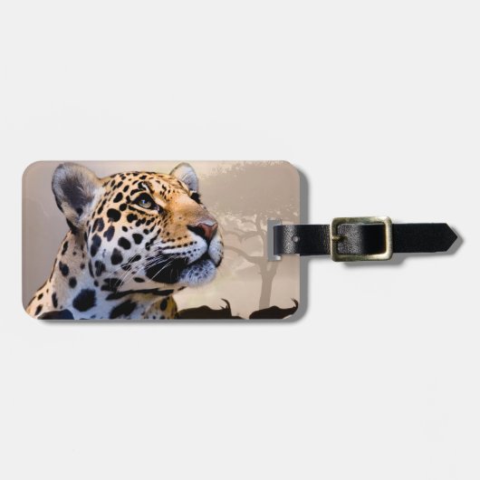 Leopard Art. 1 Gepäckmarke Gepäckanhänger (Vorderseite horizontal)