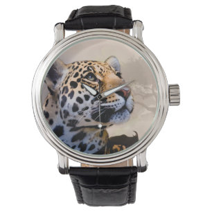 Leopard Art 1 Watch & Numerische Optionen Armbanduhr