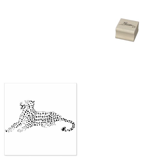 Leopard Art Briefmarke Gummistempel (Stempel)