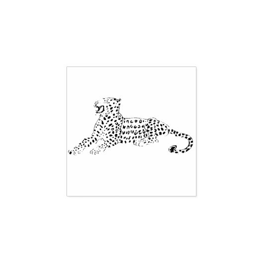 Leopard Art Briefmarke Gummistempel (Prägung)