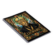 Leopard, Art Deco Wildtiere Notizblock (Rechte Seite)