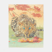 Leopard Art Fleecedecke (Vorderseite)