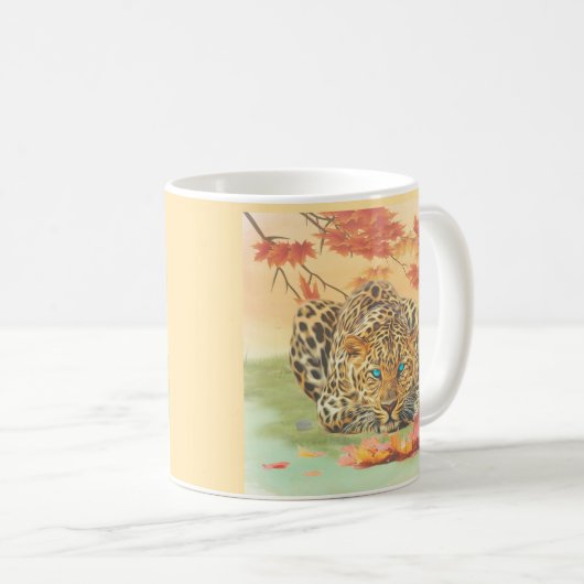 Leopard Art Kaffeetasse (VorderseiteRechts)