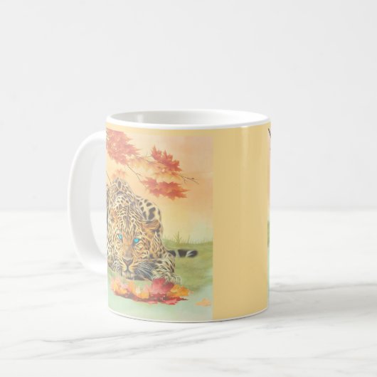 Leopard Art Kaffeetasse (Vorderseite Links)