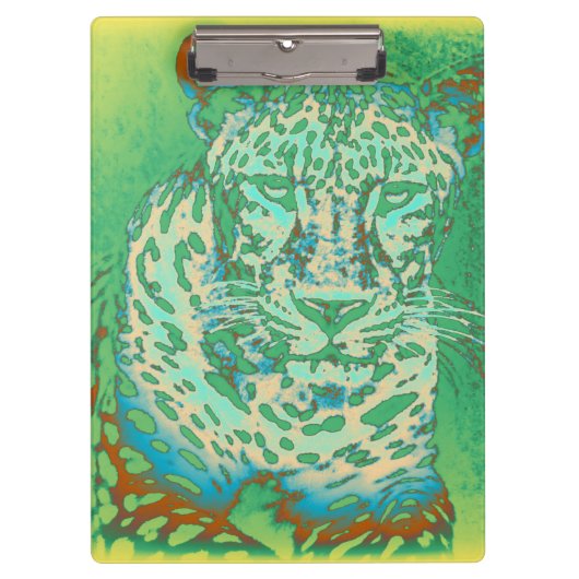 Leopard Art Klemmbrett (Vorderseite)