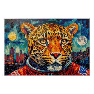 LEOPARD ASTRONAUT-KEHRT NACH HAUSE POSTER