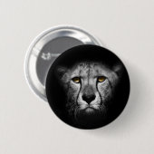 Leopard, atemberaubend, schwarz und weiß button (Vorne & Hinten)