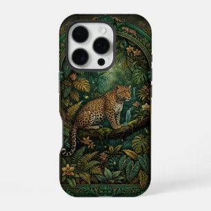 Leopard auf Ast Dschungel iPhone 16 Pro Hülle