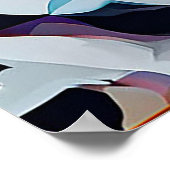 Leopard auf blauem Hintergrund Poster (Ecke)