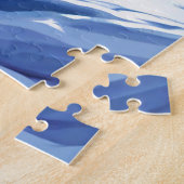 Leopard auf blauem Hintergrund Puzzle (Seite)
