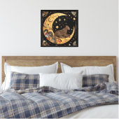 Leopard auf dem Crescent Leinwanddruck (Insitu (Schlafzimmer))